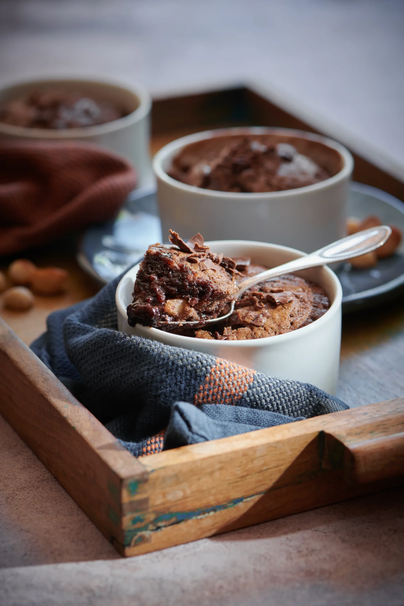 Saucy Chocolate Pudding with Coffee & Nuts